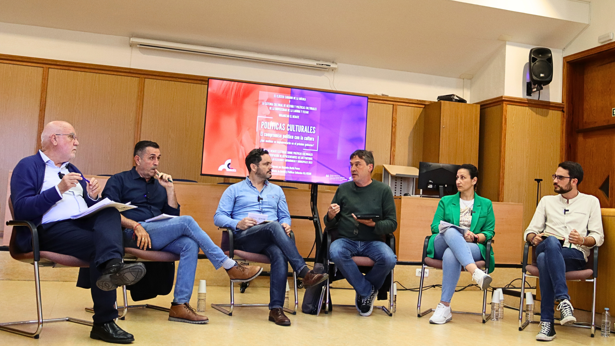 Debate cultural con participantes políticos de Unidas Sí Podemos, Coalición Canaria, PSOE, Nueva Canarias y Dragos Verdes Canarias. ATLÁNTICO HOY