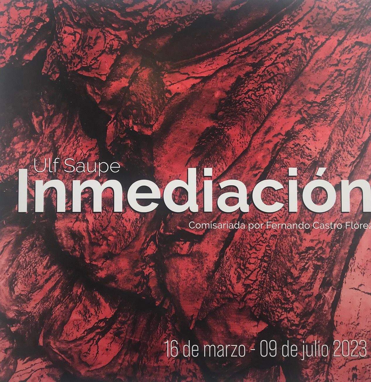 Cartel de la exposición de Ulf Saupe, Inmediación / ARCHIVO