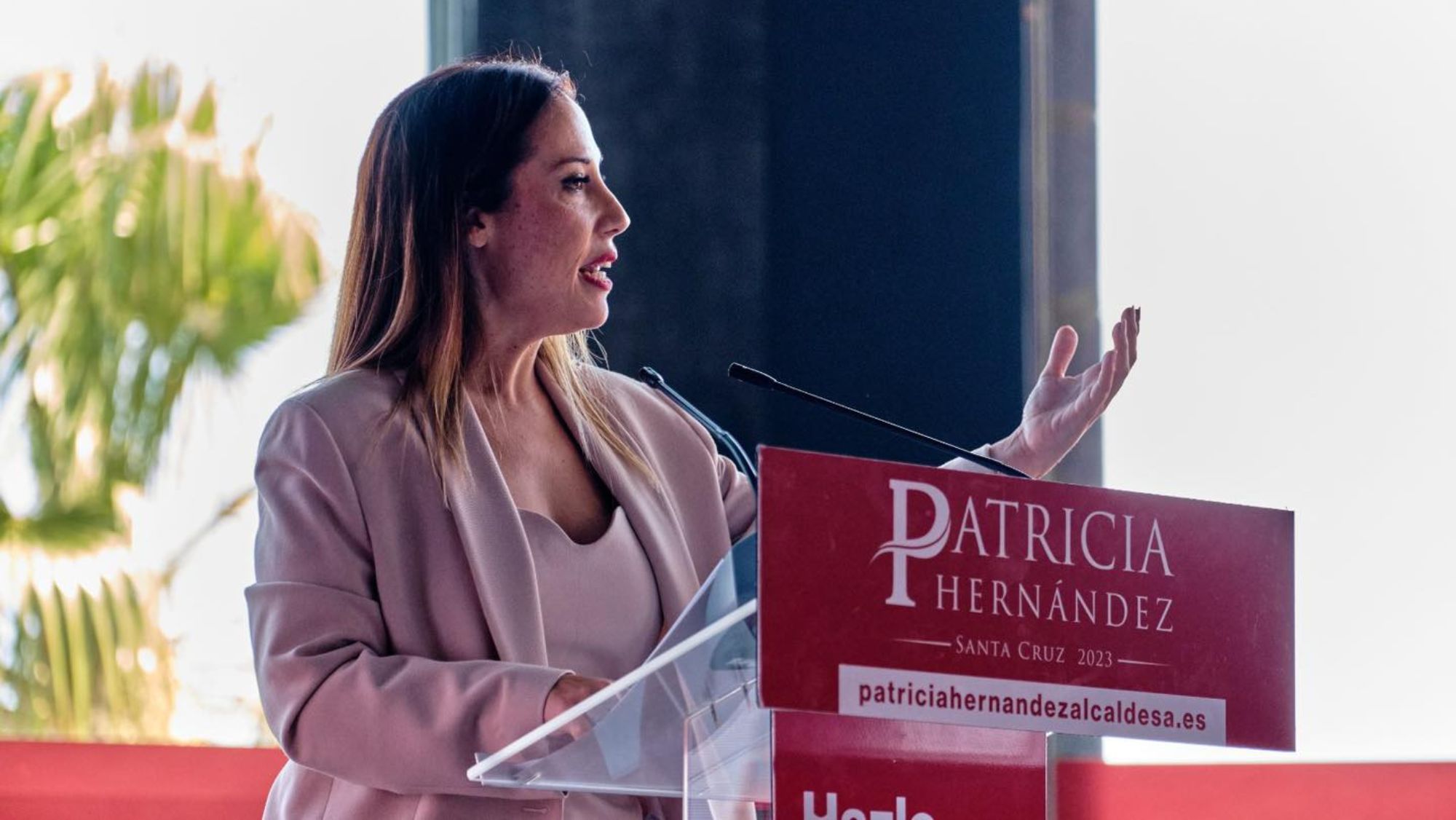 Patricia Hernández durante la presentación de su candidatura a la alcaldía de Santa Cruz de Tenerife. / CEDIDA