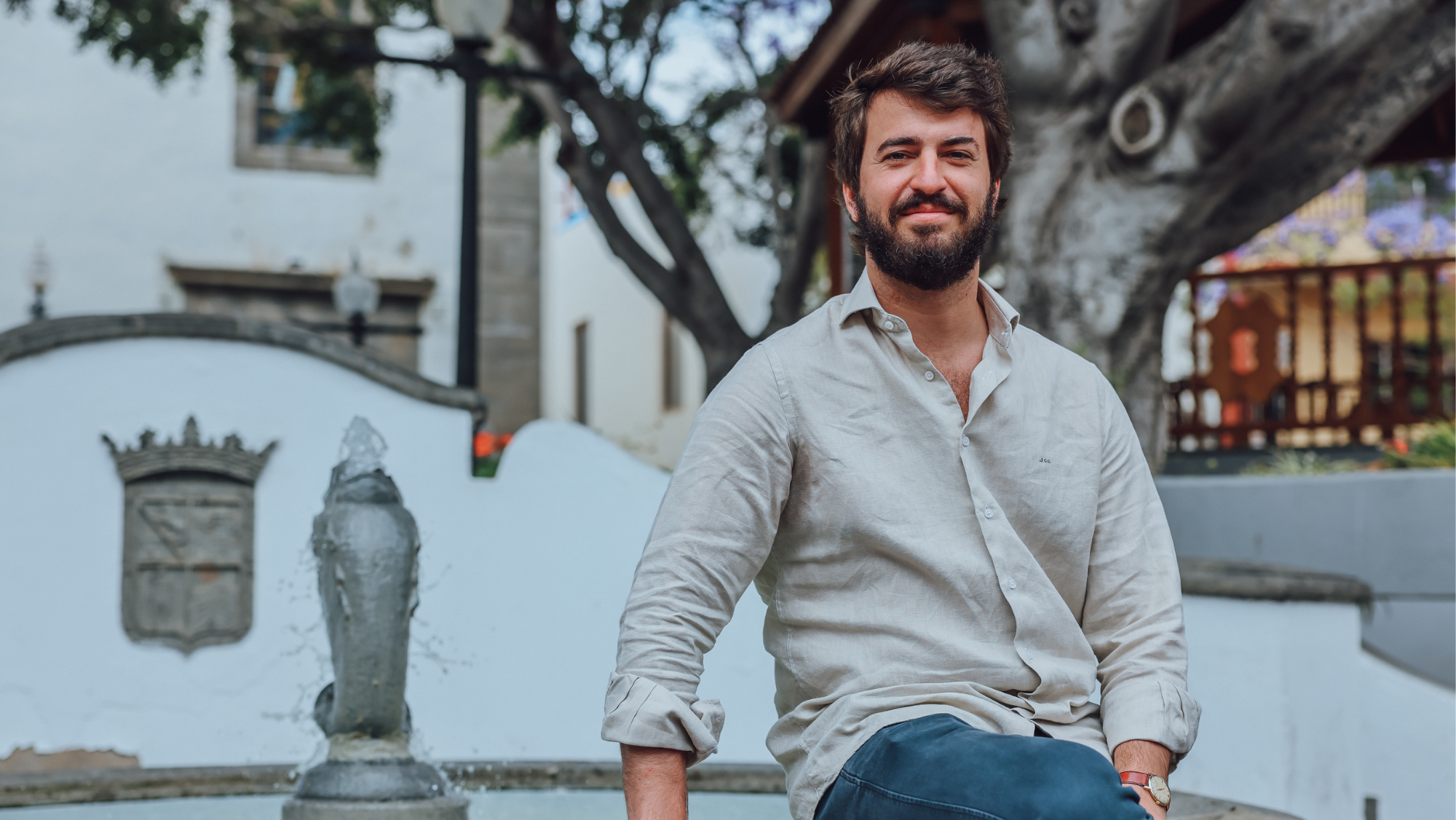 Juan García-Gallardo en la plaza de San Gregorio, en Telde / VOX