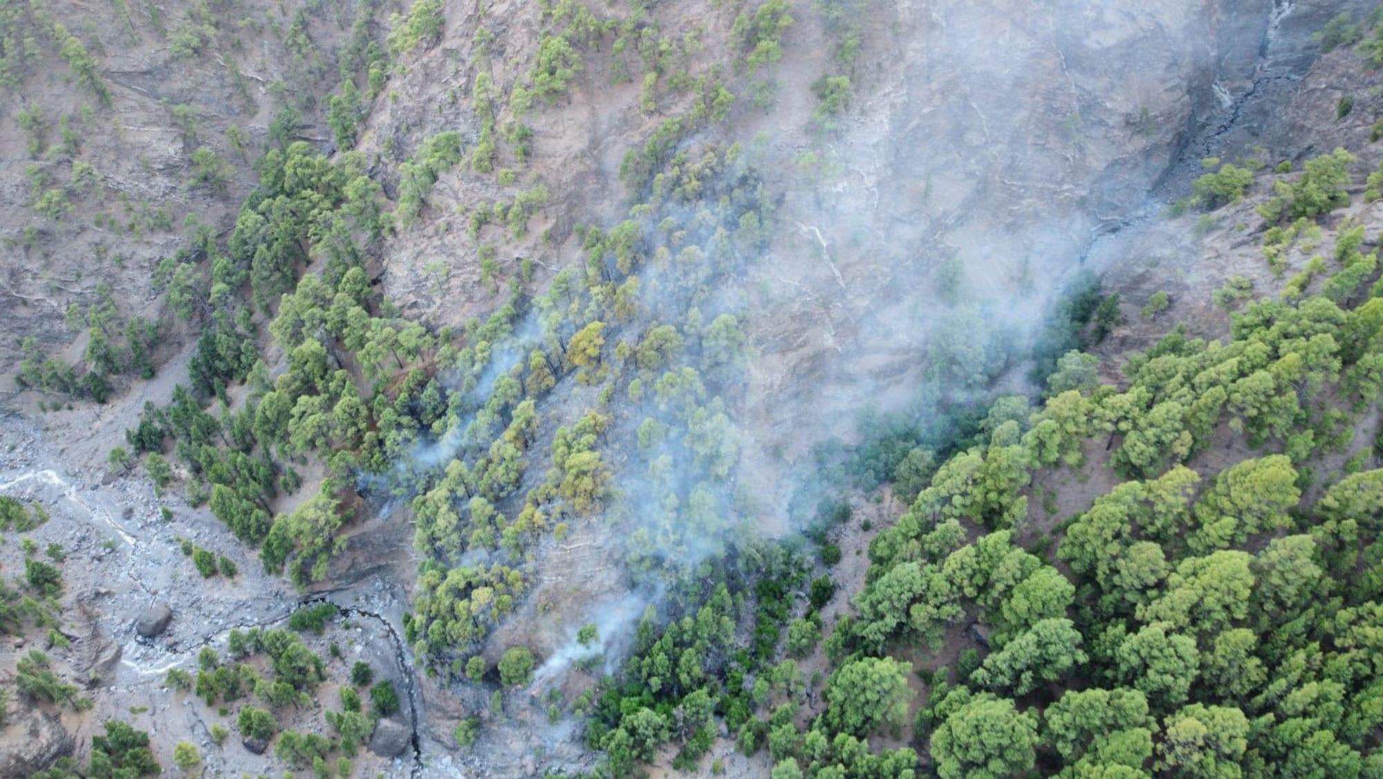Incendio en La Caldera de Taburiente, La Palma. / CABILDO DE LA PALMA