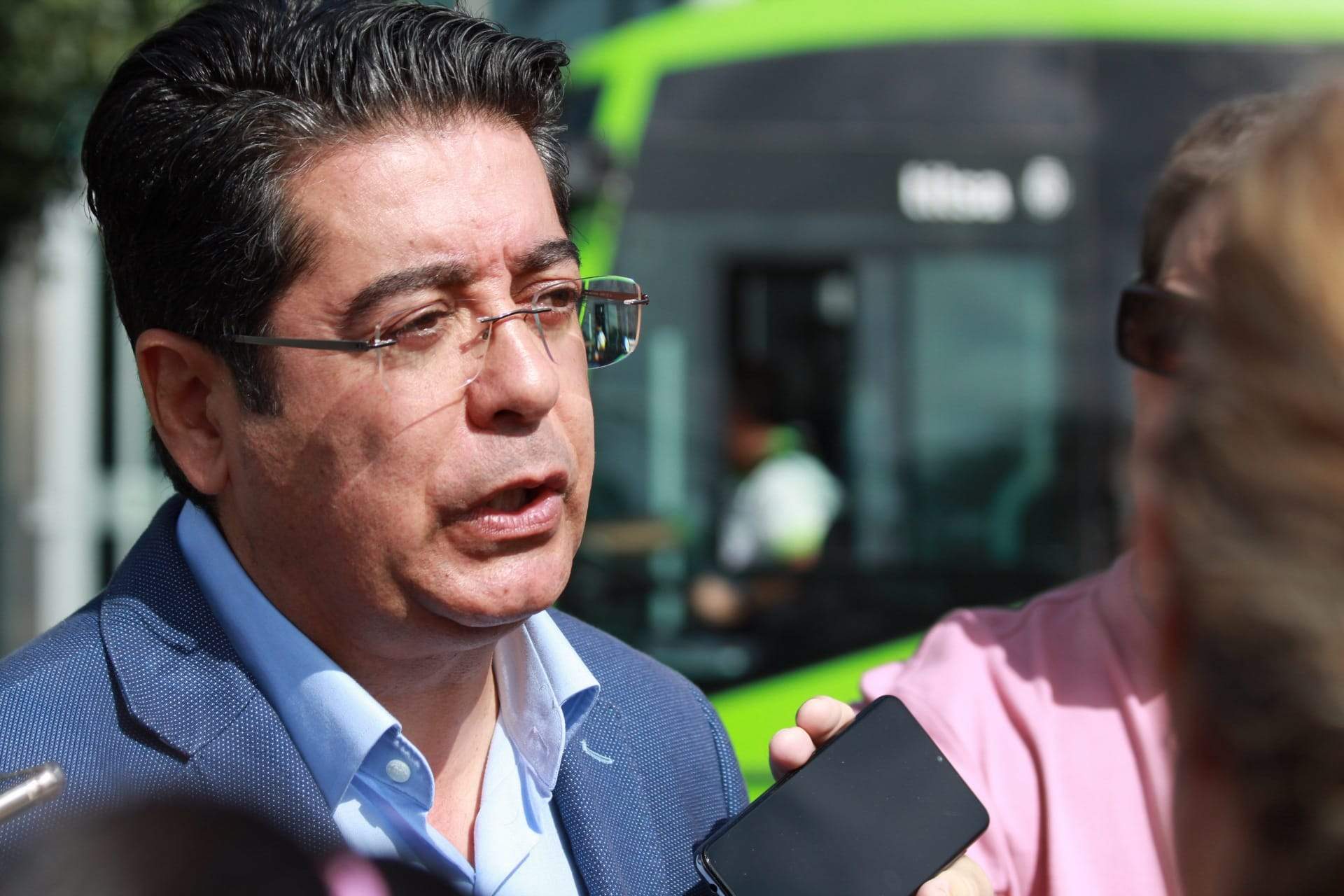 Pedro Martín, presidente del Cabildo de Tenerife y candidato a la reelección, presenta las medidas electorales de movilidad del PSOE para la isla./ ÁLVARO OLIVER - ATLÁNTICO HOY