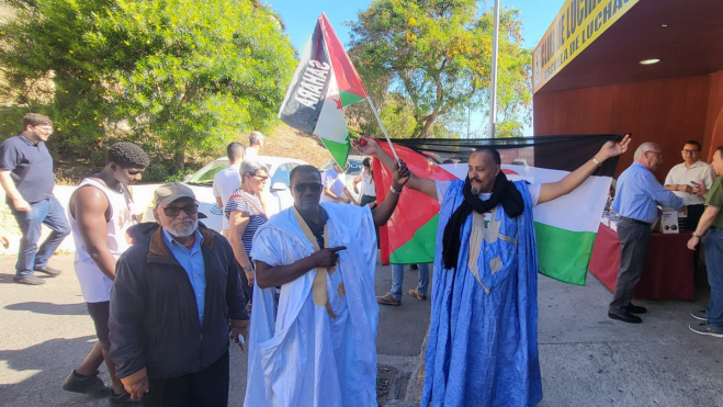Saharauis en el acto de Nueva Canarias / ATLÁNTICO HOY