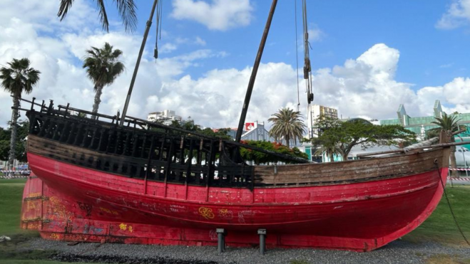 Así ha quedado la réplica de 'La Niña' / ATLÁNTICO HOY - LUNA MOYA