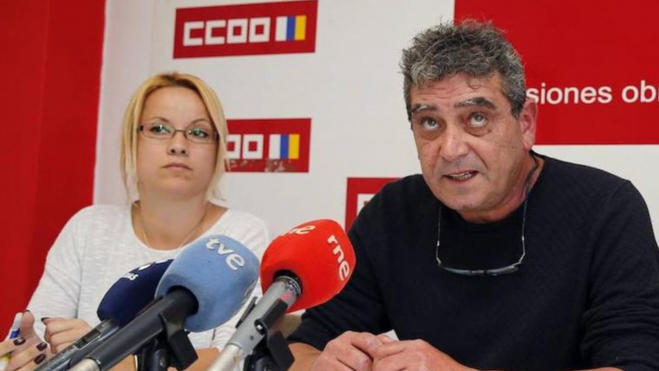 Esther Martín a su salida de CCOO / EFE Esther Martín a su salida de CCOO / EFE