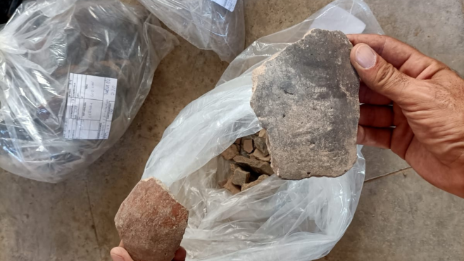 Dos piezas encontradas en la finca Malverde / ATLÁNTICO HOY - MARCOS MORENO