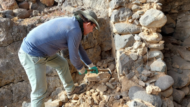 Abel Galindo durante los trabajos en Malverde / CEDIDA