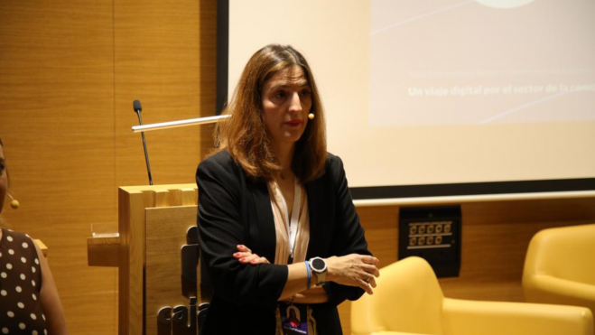 Maribel Vivancos durante su ponencia / UNIVERSIDAD DEL ATLÁNTICO MEDIO Maribel Vivancos durante su ponencia / UNIVERSIDAD DEL ATLÁNTICO MEDIO