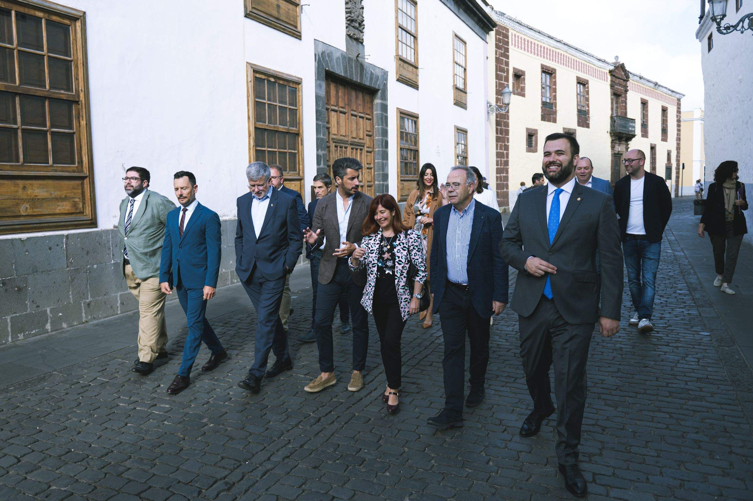 Recorrido de los alcaldes y alcaldesas de las ciudades Patrimonio de la Humanidad de España por La Laguna./ CEDIDA 