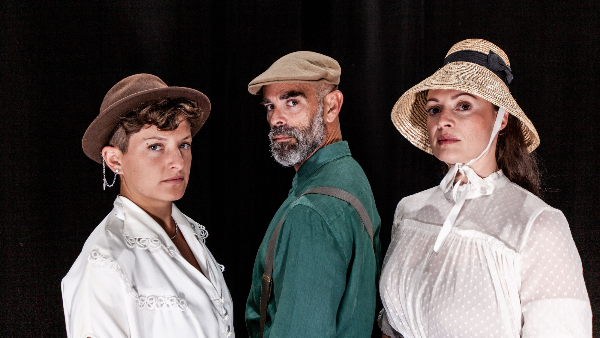 Los tres protagonistas de 'Mararía la de Femés', Marta Viera, Mingo Ruano y LAJALADA / CEDIDA