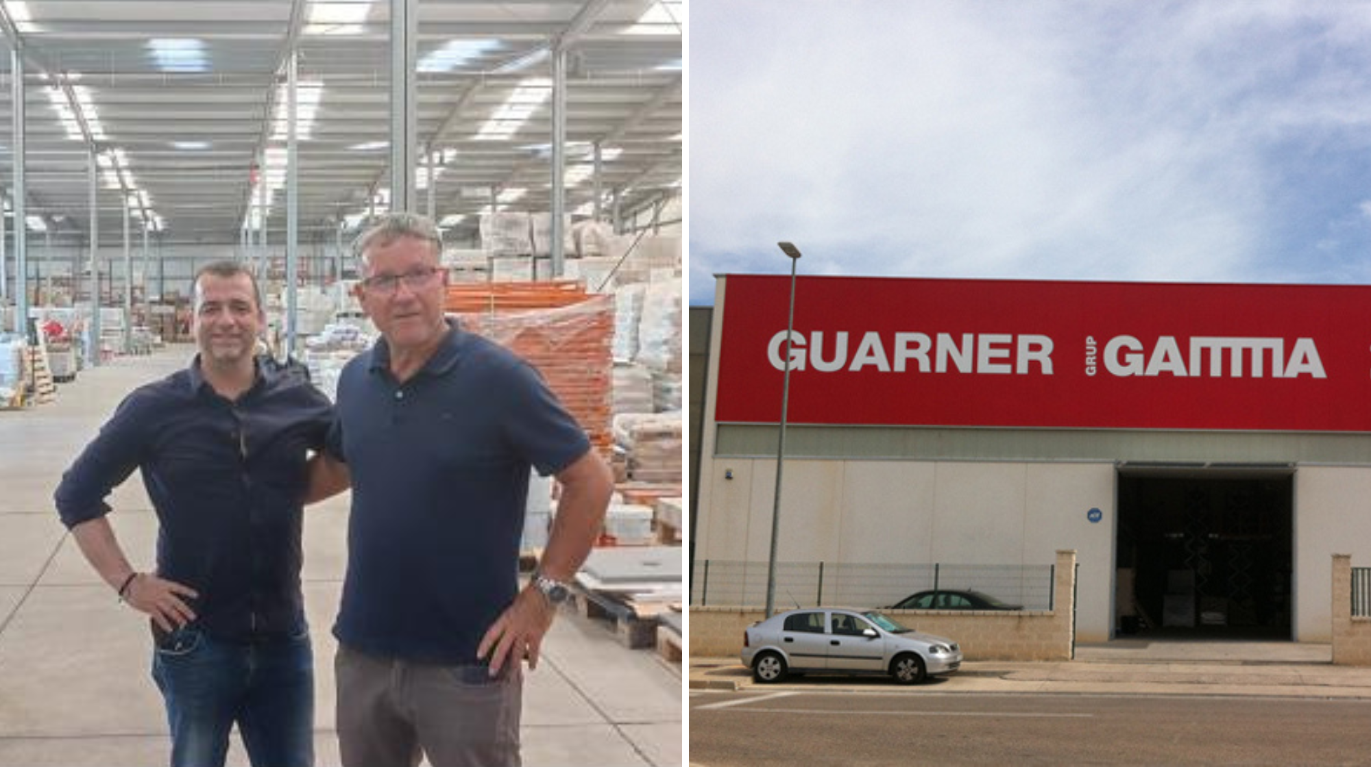 El director de área de Gamma, Sergi Martinez, y el representante de Cofemax; a la derecha, una mave de Gamma./ CEDIDA