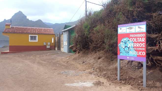 Los carteles antes de ser vandalizados / AYUNTAMIENTO DE LA LAGUNA