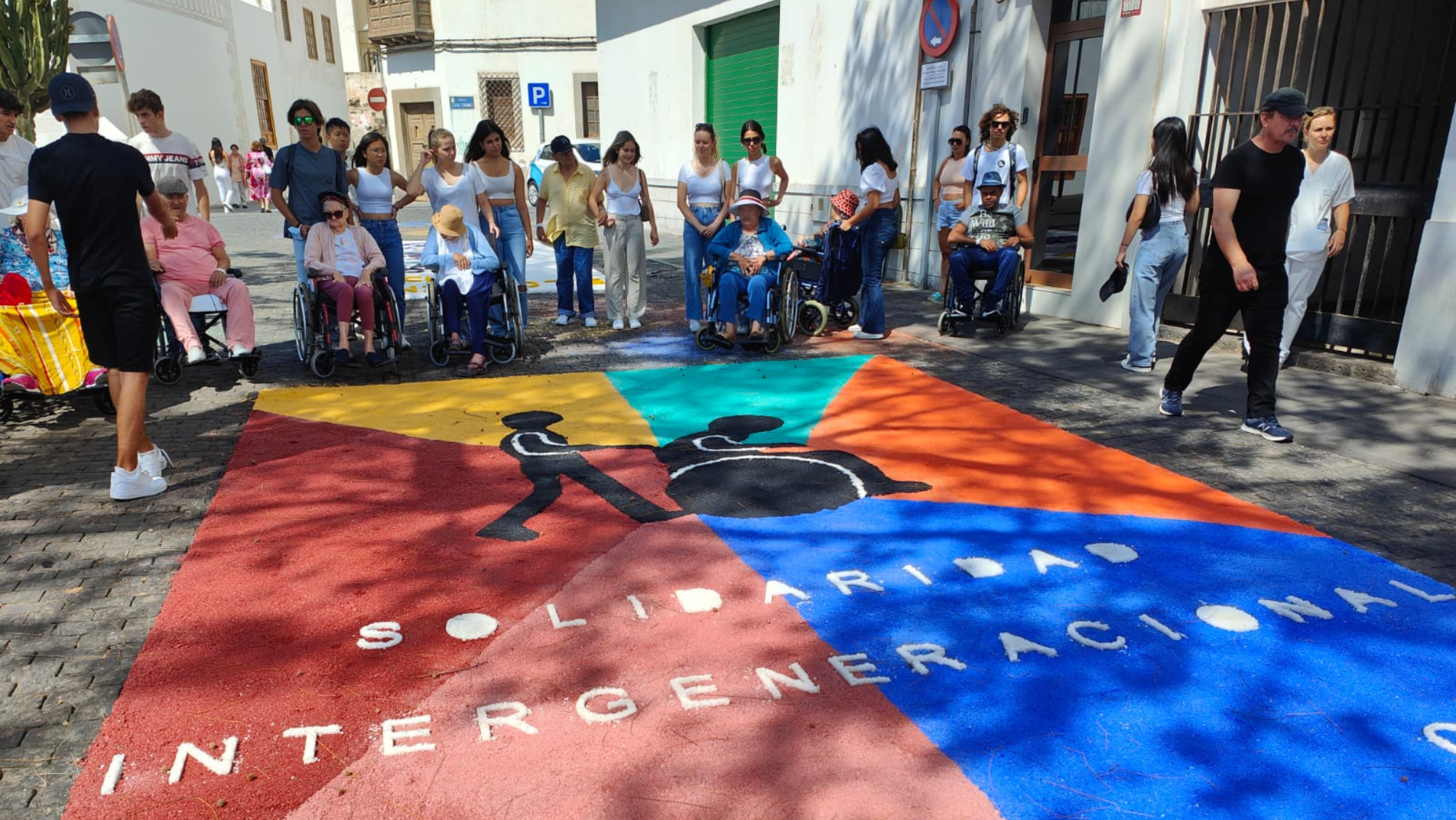 Una de las alfombras de sal en Arrecife / AYUNTAMIENTO DE ARRECIFE