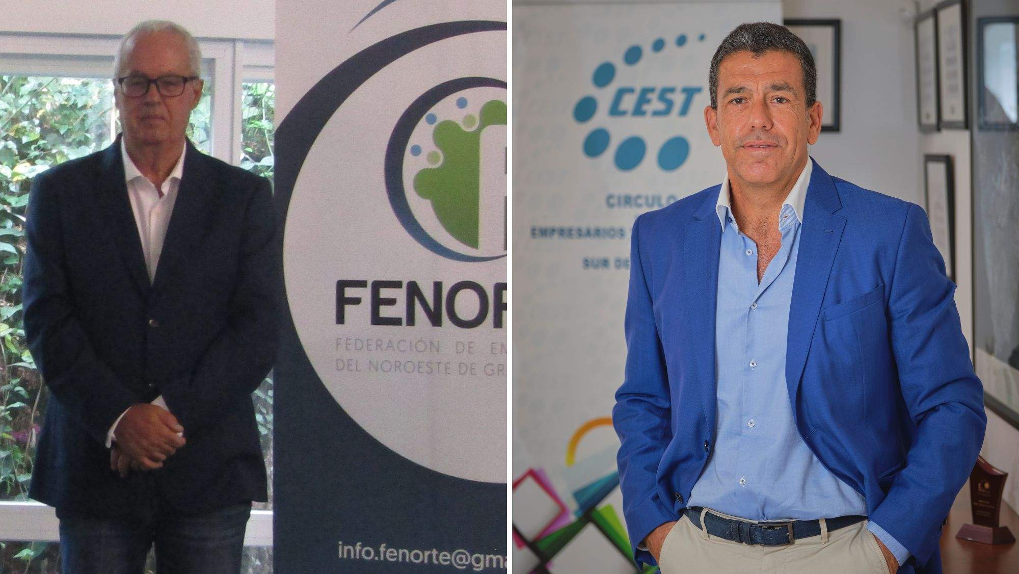 Antonio Medina, presidente de FENORTE, y Javier Cabrera, presidente del CEST Tenerife / AH