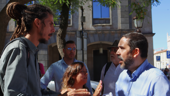 Los concejales de Unidas Sí Podemos y Drago Verdes Canarias, Rubens Ascanio y Alberto Rodríguez. ATLÁNTICO HOY