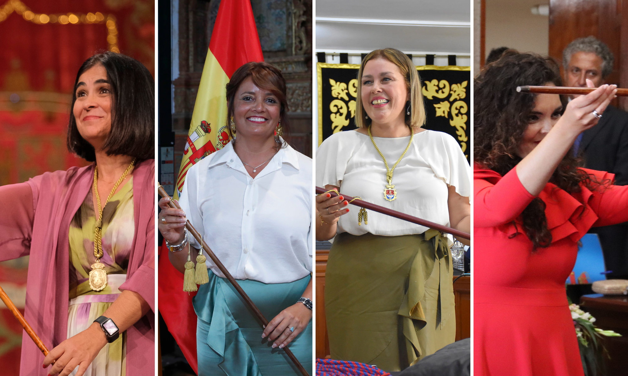 Algunas de las alcaldesas que este sábado han jurado su cargo en el pleno de investidura. / MONTAJE DE ATLÁNTICO HOY IMÁGENES CEDEDIDAS Y DE EFE 