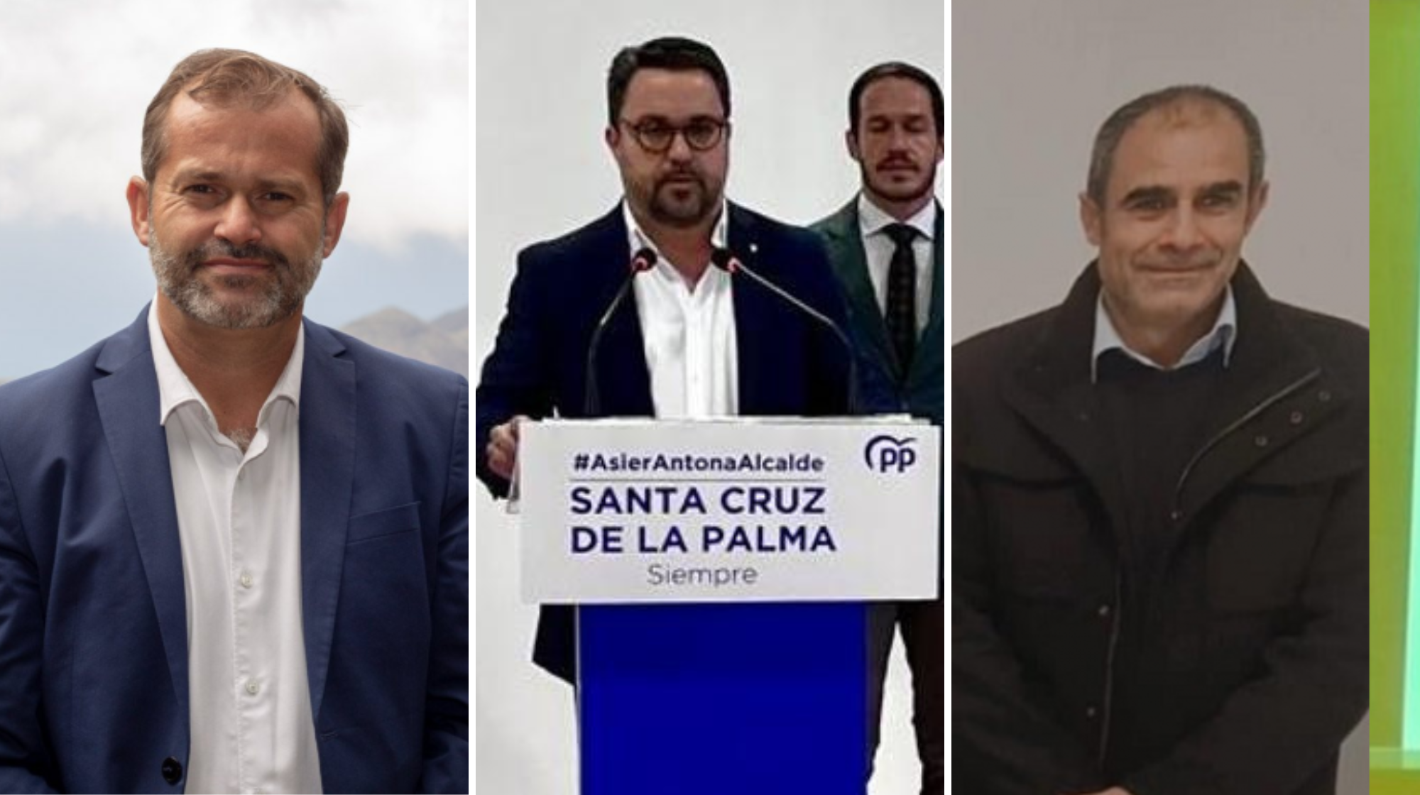 Emiliano Coello (Vallehermoso), Asier Antona (Santa Cruz de La Palma) y Carlos Brito (Valverde)./ AH