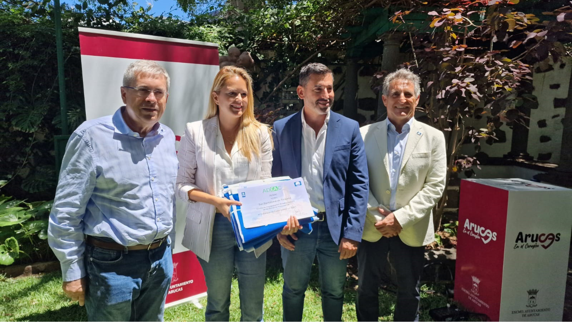 De izquierda a derecha Marco Aurelio Pérez, Yilenia Vega, Alejandro Marichal y Jorge Palacios  AYUNTAMIENTO DE SAN BARTOLOMÉ DE TIRAJANA