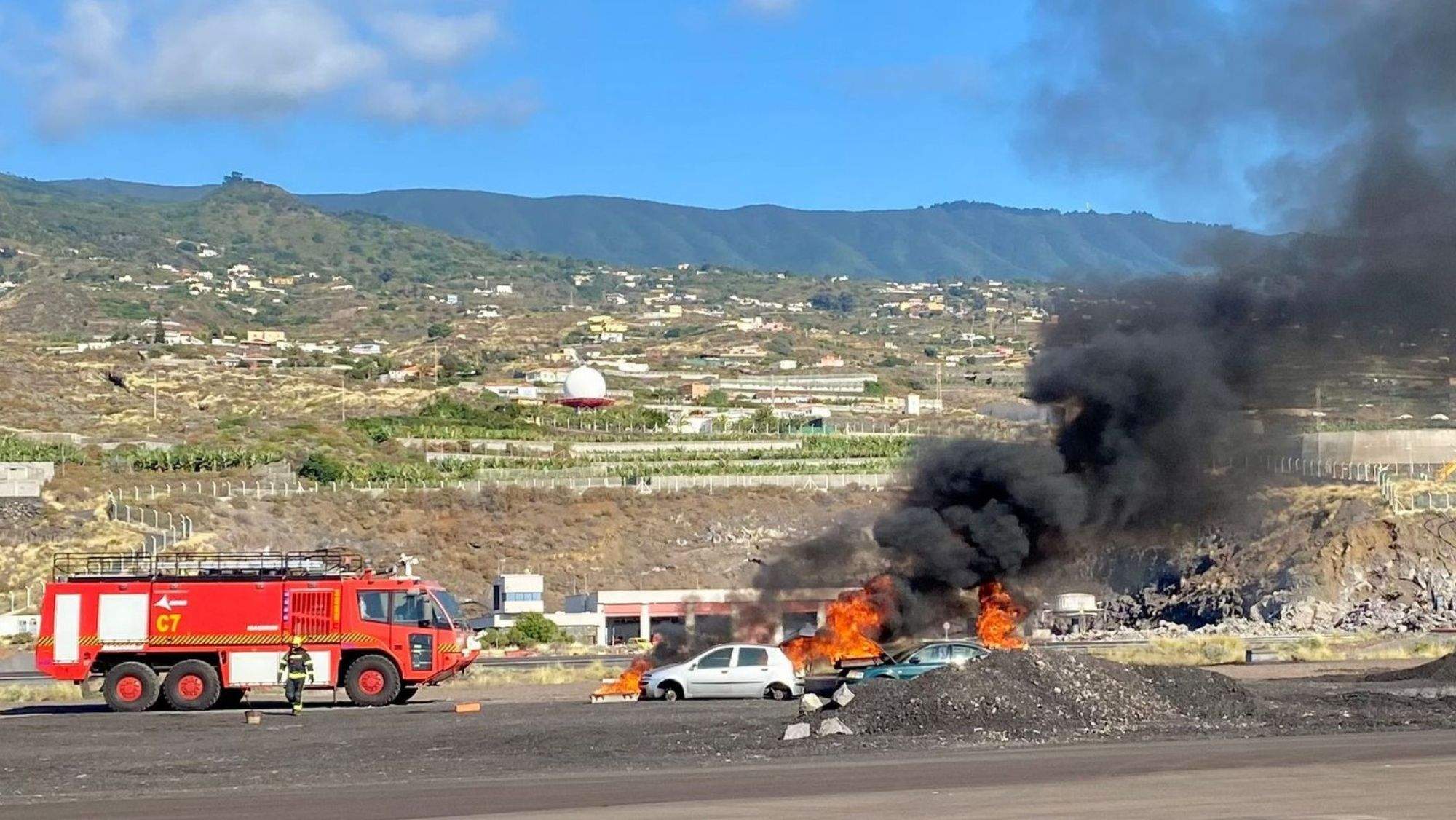 Simulacro en el Aeropuerto de La Palma / AENA