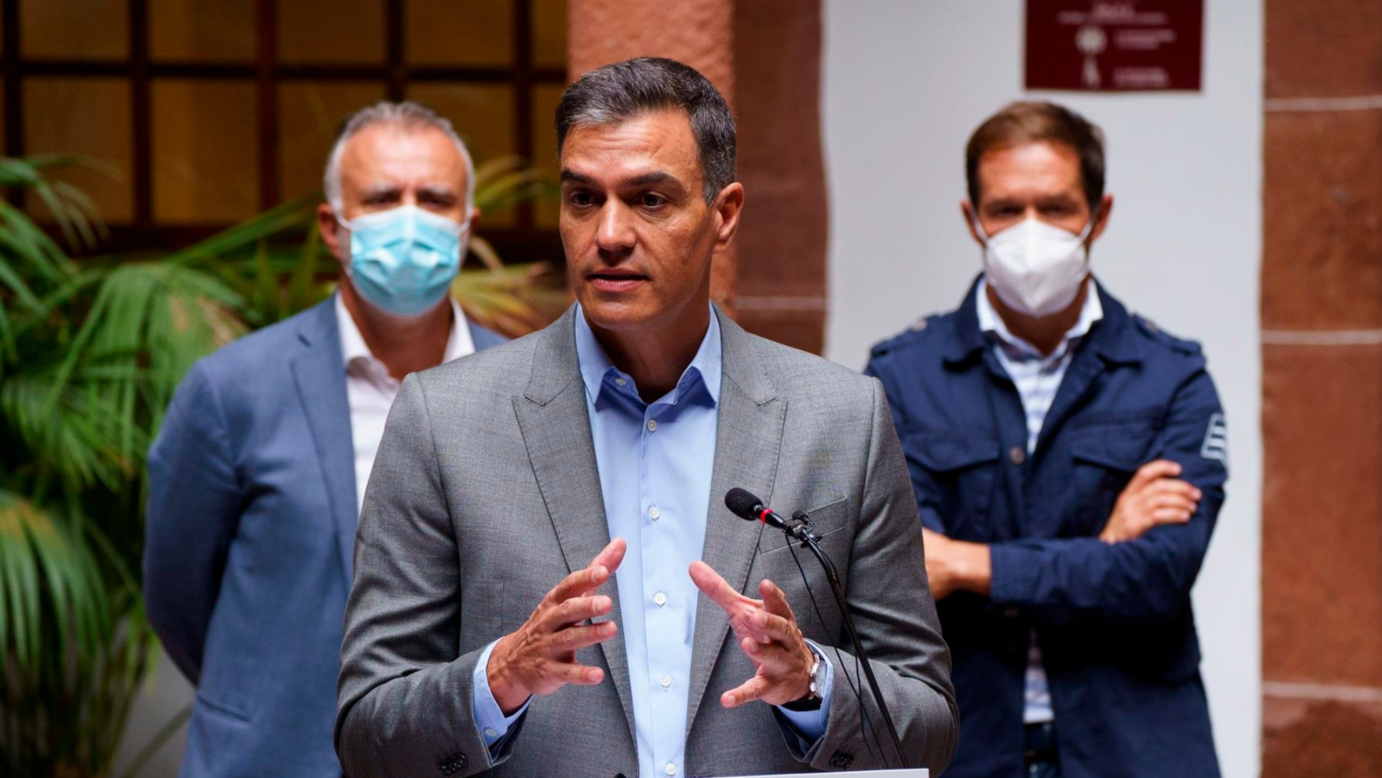 Pedro Sánchez en La Palma / EFE