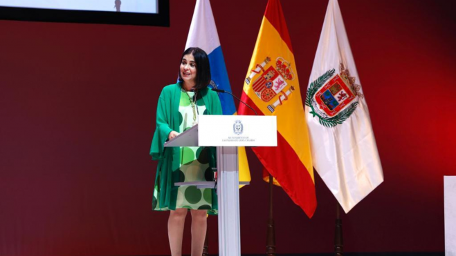 Carolina Darias durante el acto / AYUNTAMIENTO DE LAS PALMAS DE GRAN CANARIA