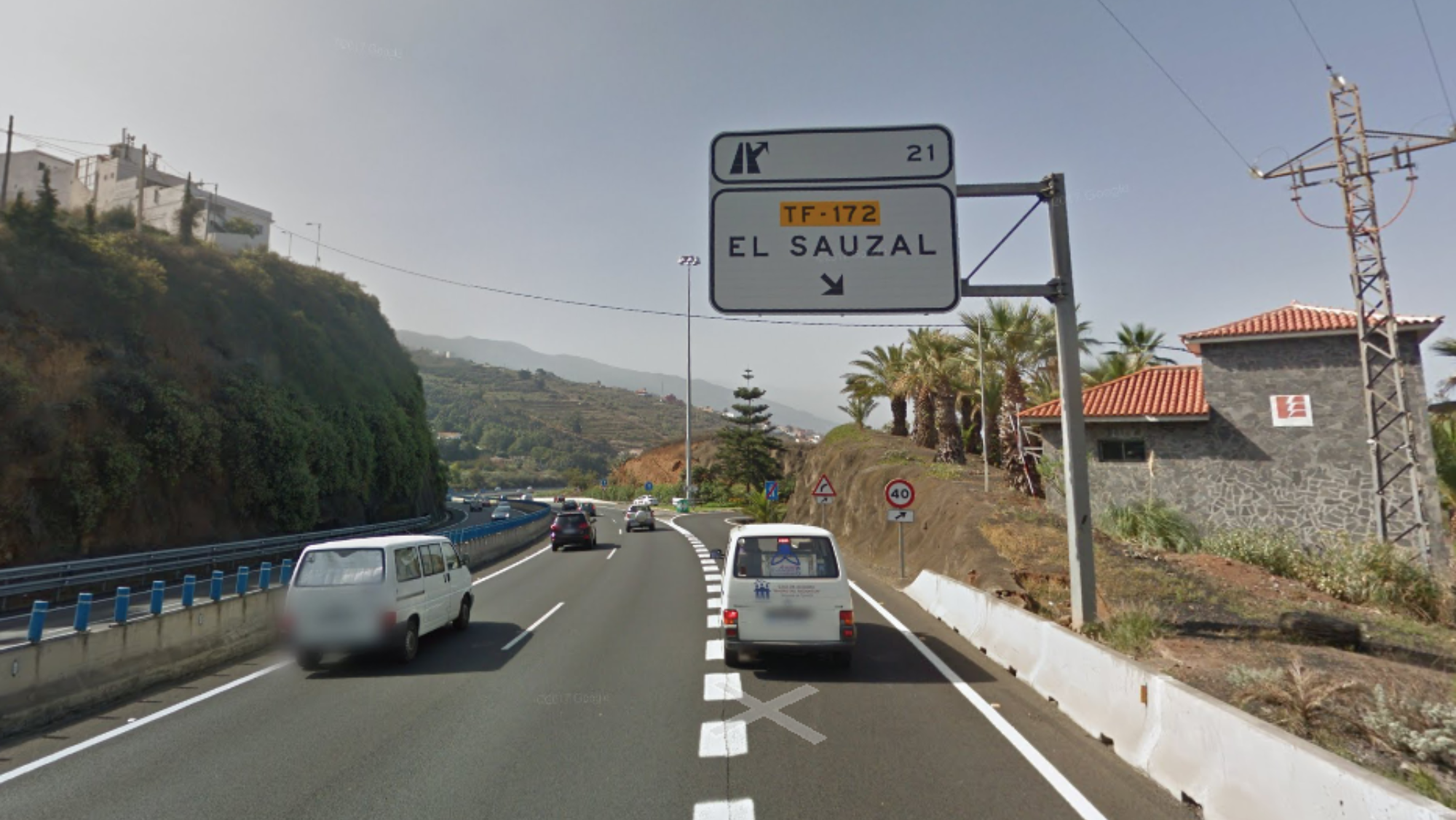 Autopista del norte de Tenerife a la altura de El Sauzal. / GOOGLE 