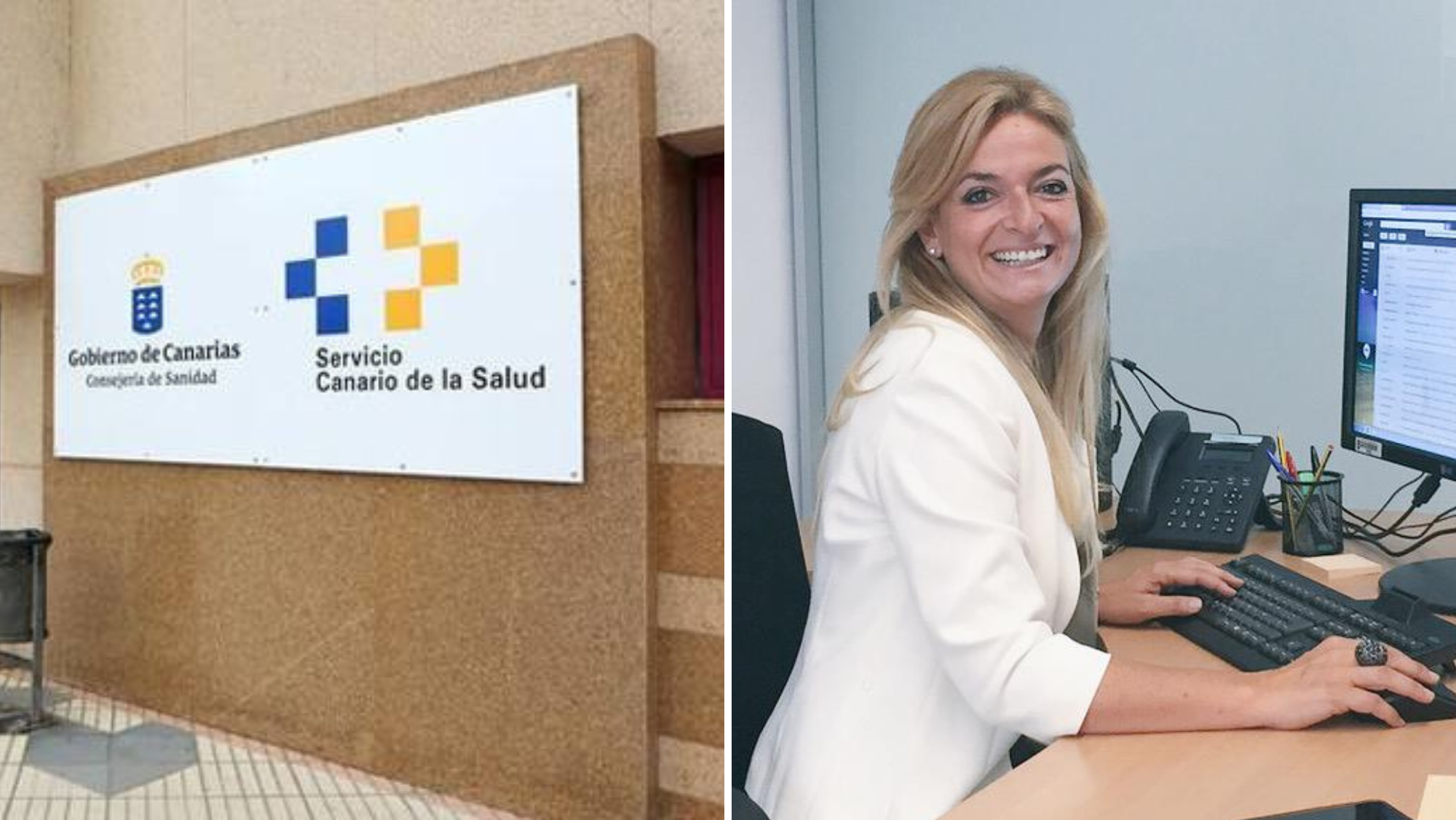 Oficinas del Servicio Canario de Salud y Esther Monzón. / AH