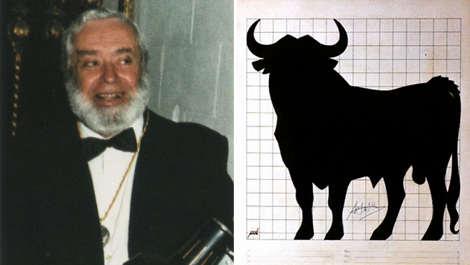 El diseñador del toro de Osborne, Manolo Prieto / FUNDACIÓN MANOLO PRIETO