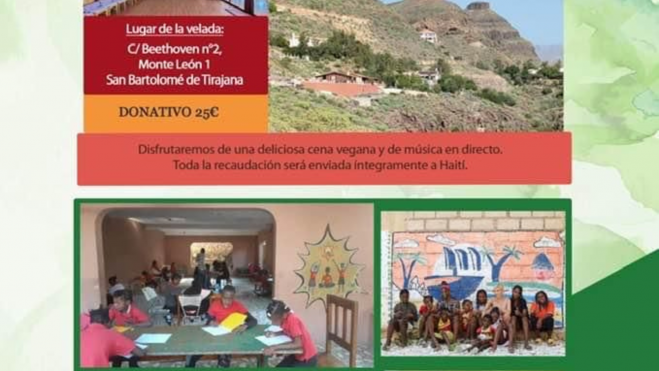 Cartel encuentro solidario para enviar donativos a Haití / REDES