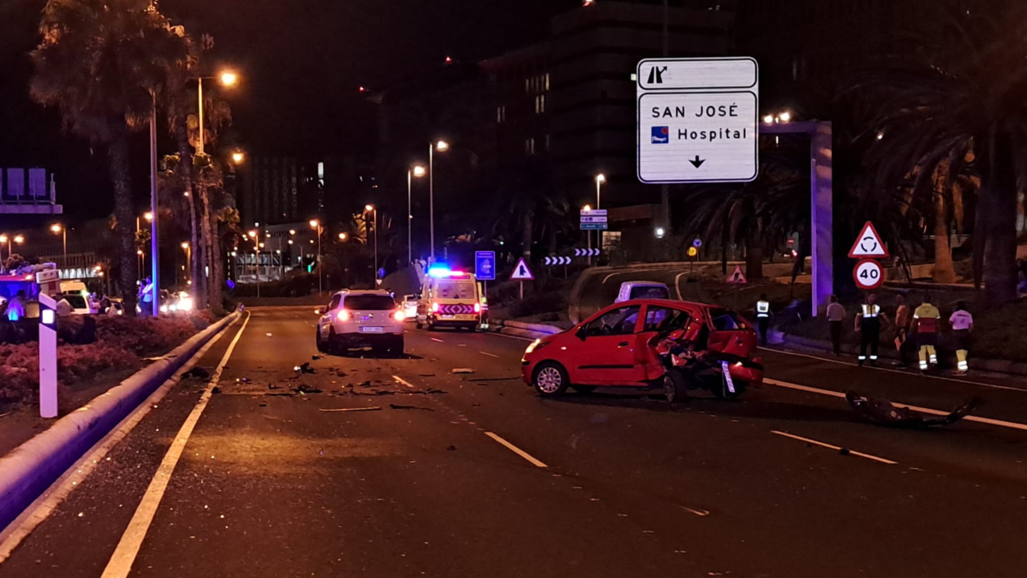 Cuatro heridos, dos de ellos graves, tras un atropello y un accidente en la Avenida Marítima / CEDIDA