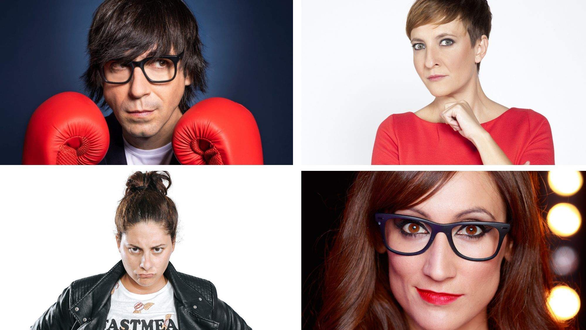 Luis Piedrahita, Eva Hache, Omayra Cazorla y Eva Morgade participarán en el 'Festial Reíslas' con el espectáculo 'Mentes Peligrosas'. / AH