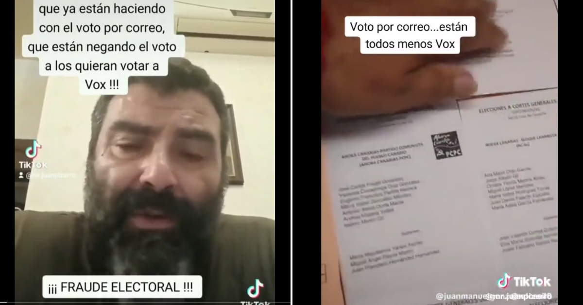 Vídeos que denuncian pucherazo a Vox con papeletas de la provincia de Santa Cruz de Tenerife./ REDES