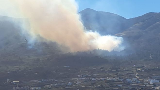 Incendio entre Arafo y Candelaria que ya afecta a 60 hectáreas / AH / AINOHA CRUZ