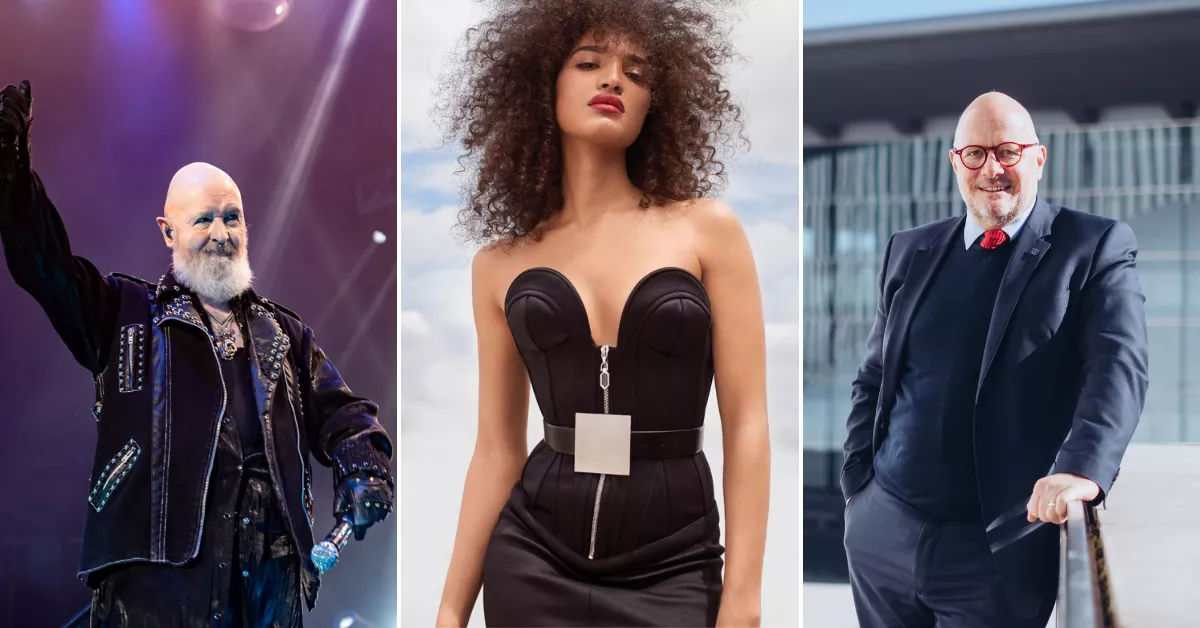 Rob Halford, Indya Moore y Marc Angel / MONTAJE ATLÁNTICO HOY