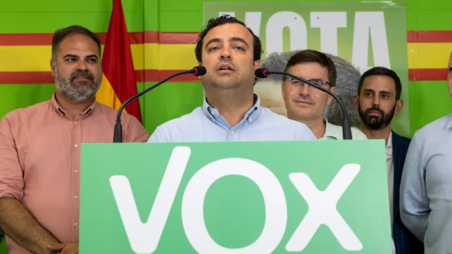 Alberto Rodríguez (Vox) comparece tras los resultados del 23J / EFE - QUIQUE CURBELO