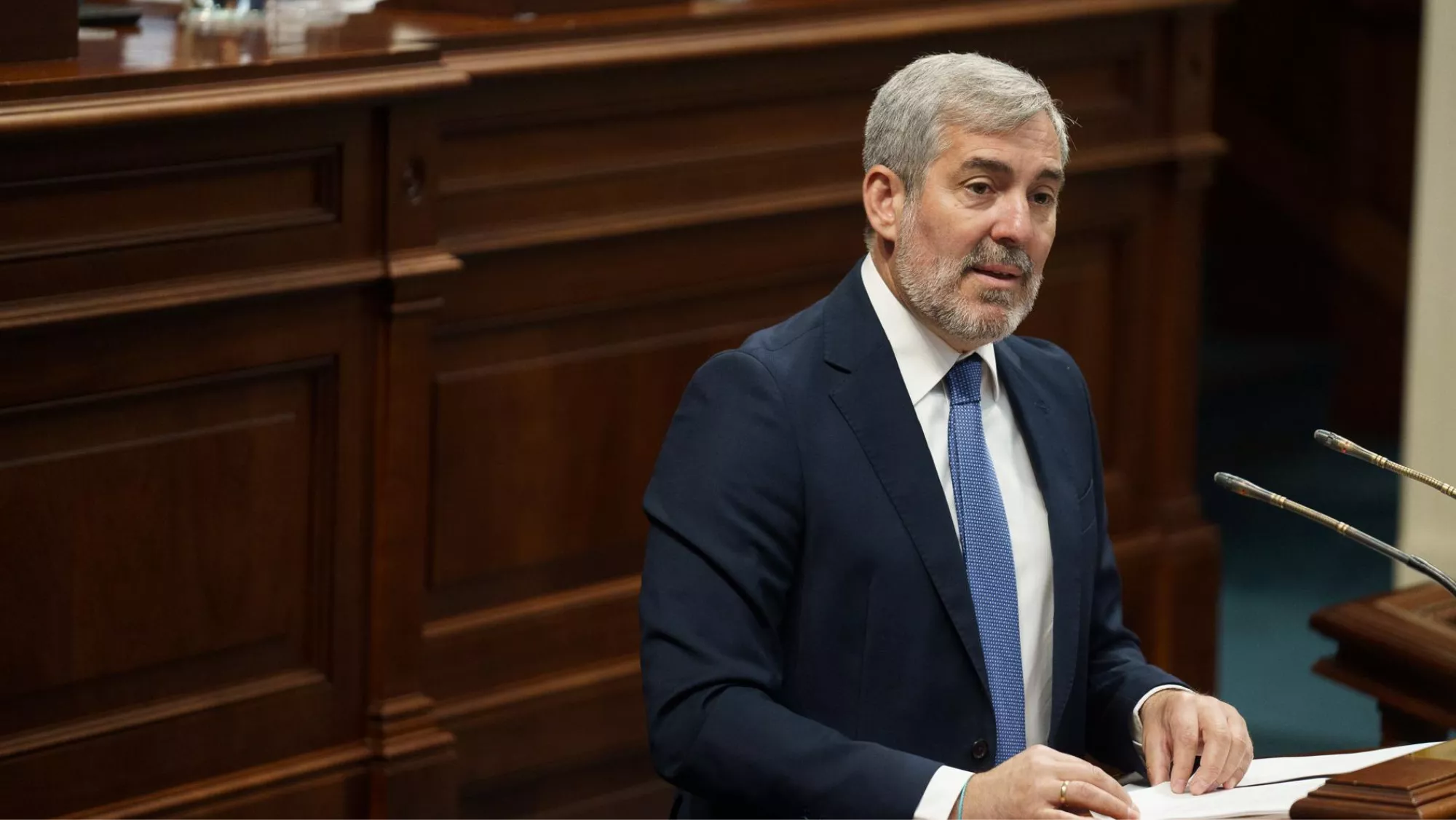 Fernando Clavijo en el Parlamento de Canarias / EFE