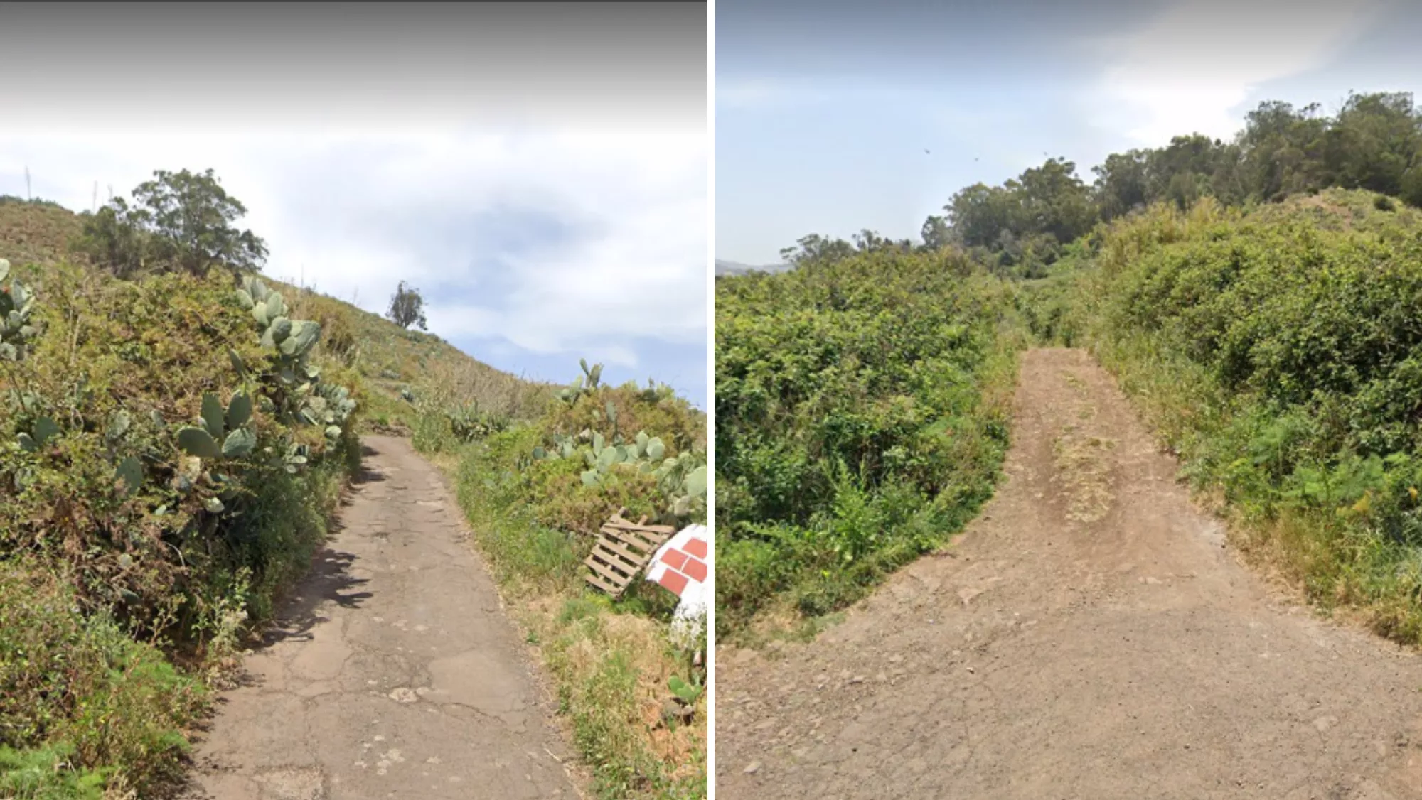Caminos para acceder a la zona alta de la urbanización San Diego, en La Laguna./ GOOGLE MAPS