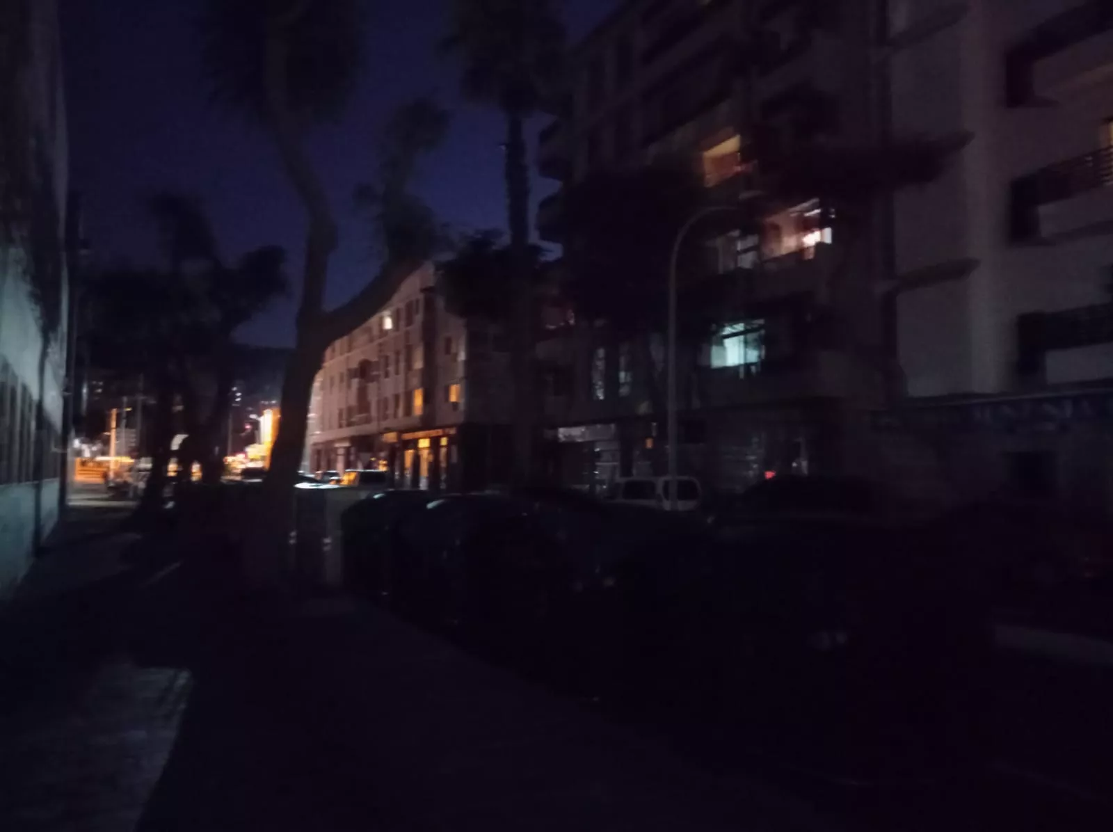 Calles de San Sebastián de La Gomera sin alumbrado público. / CEDIDA