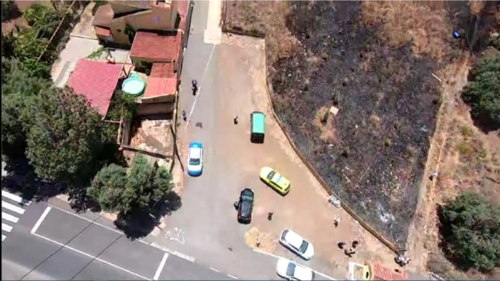 Imagen aérea del conato ya extinguido / CABILDO DE GRAN CANARIA