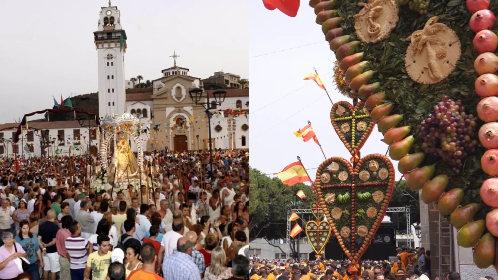 Fiestas de Candelaria y Tejina, de las más populares este mes de agosto en Tenerife. / MONTAJE AH