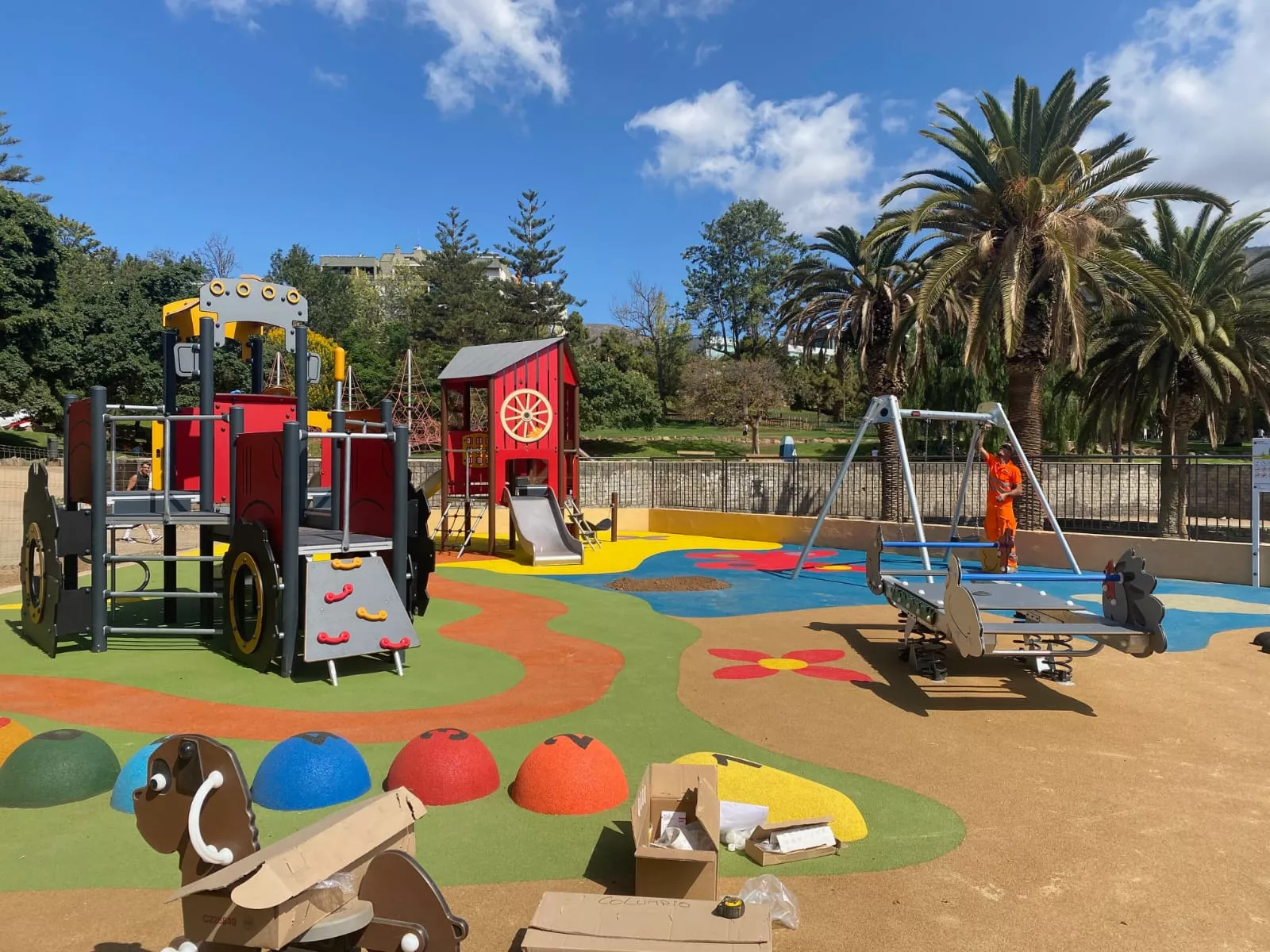 Zona infantil del parque La Granja./ CEDIDA