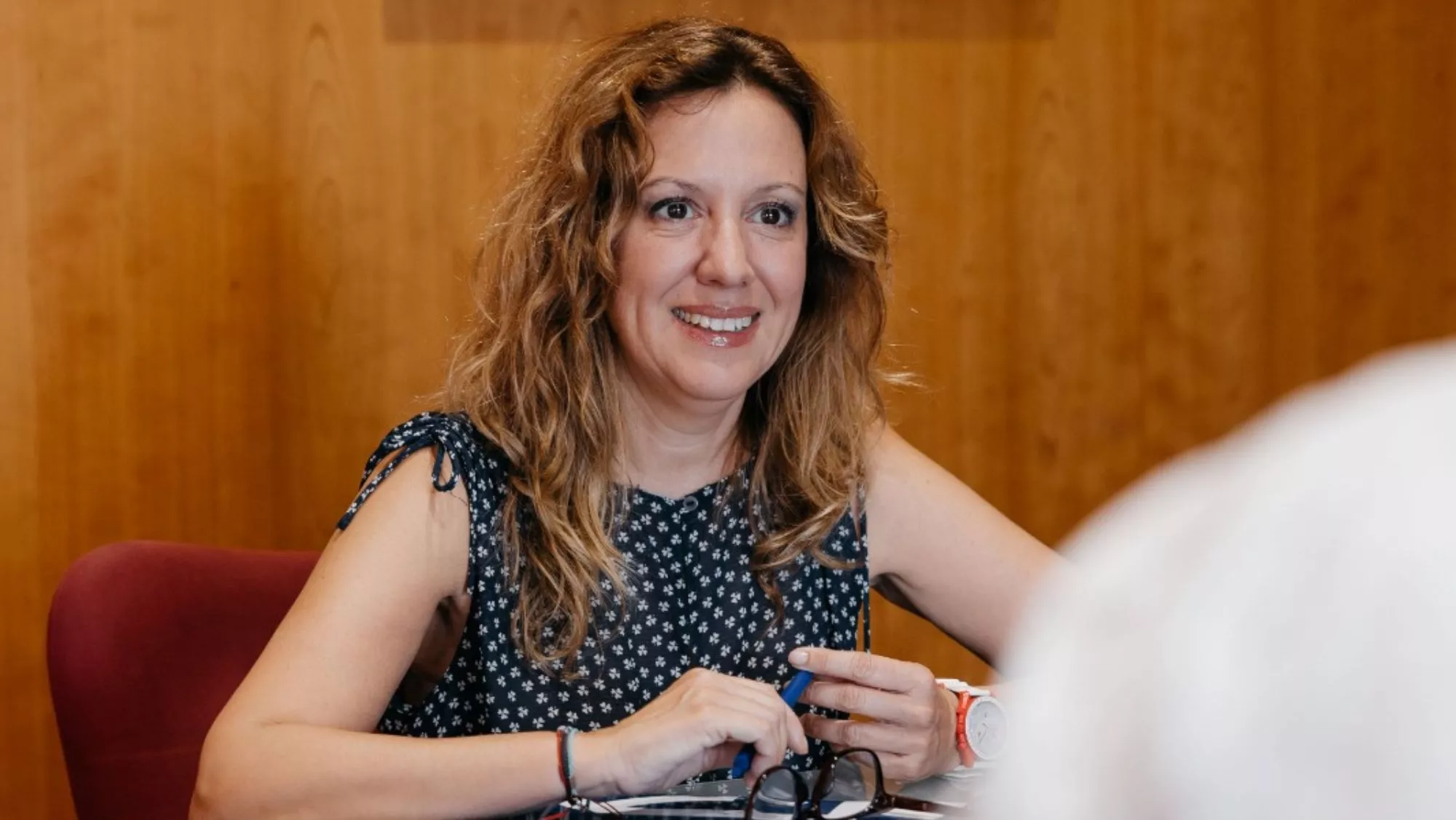 Rosa Dávila, presidenta del Cabildo de Tenerife, durante una entrevista con Atlántico Hoy / AH