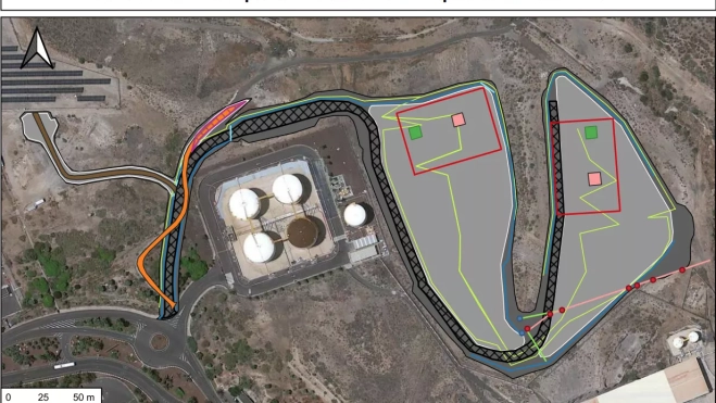 Proyecto de macroparking en el aeropuerto de Tenerife Sur./