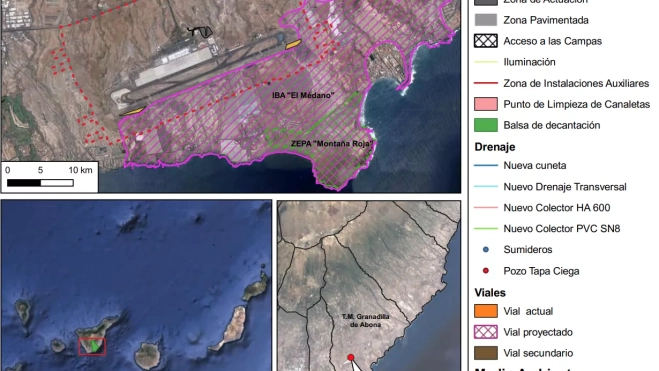 Proyecto de macroparking en el aeropuerto de Tenerife Sur./
