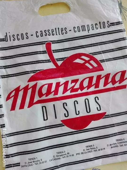 Bolsa de Discos Manzana./ TODOCOLECCIÓN Bolsa de Discos Manzana./ TODOCOLECCIÓN
