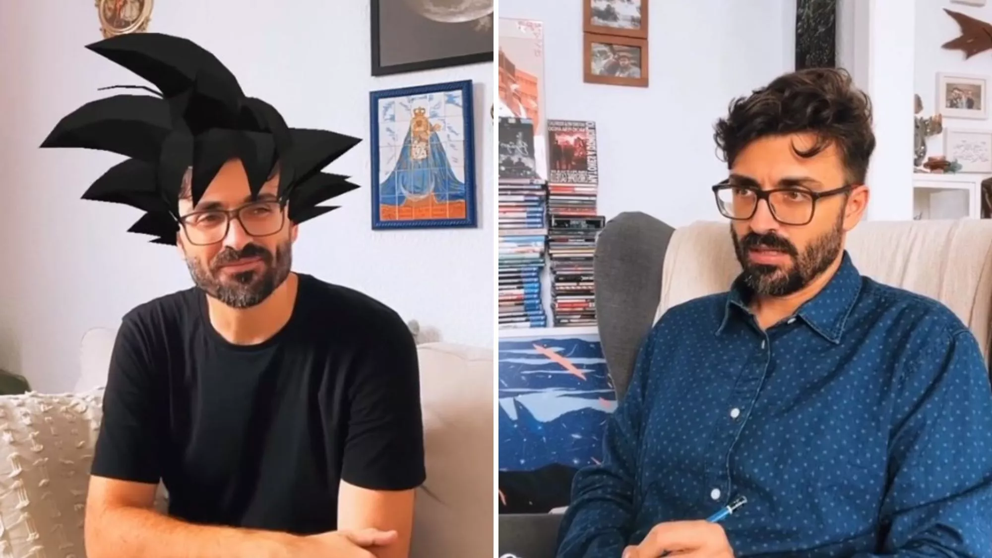 Imágenes de una de las consultas al psicólogo de un personaje de Dragon Ball protagonizado por el humorista Gazz / @Gazzielo