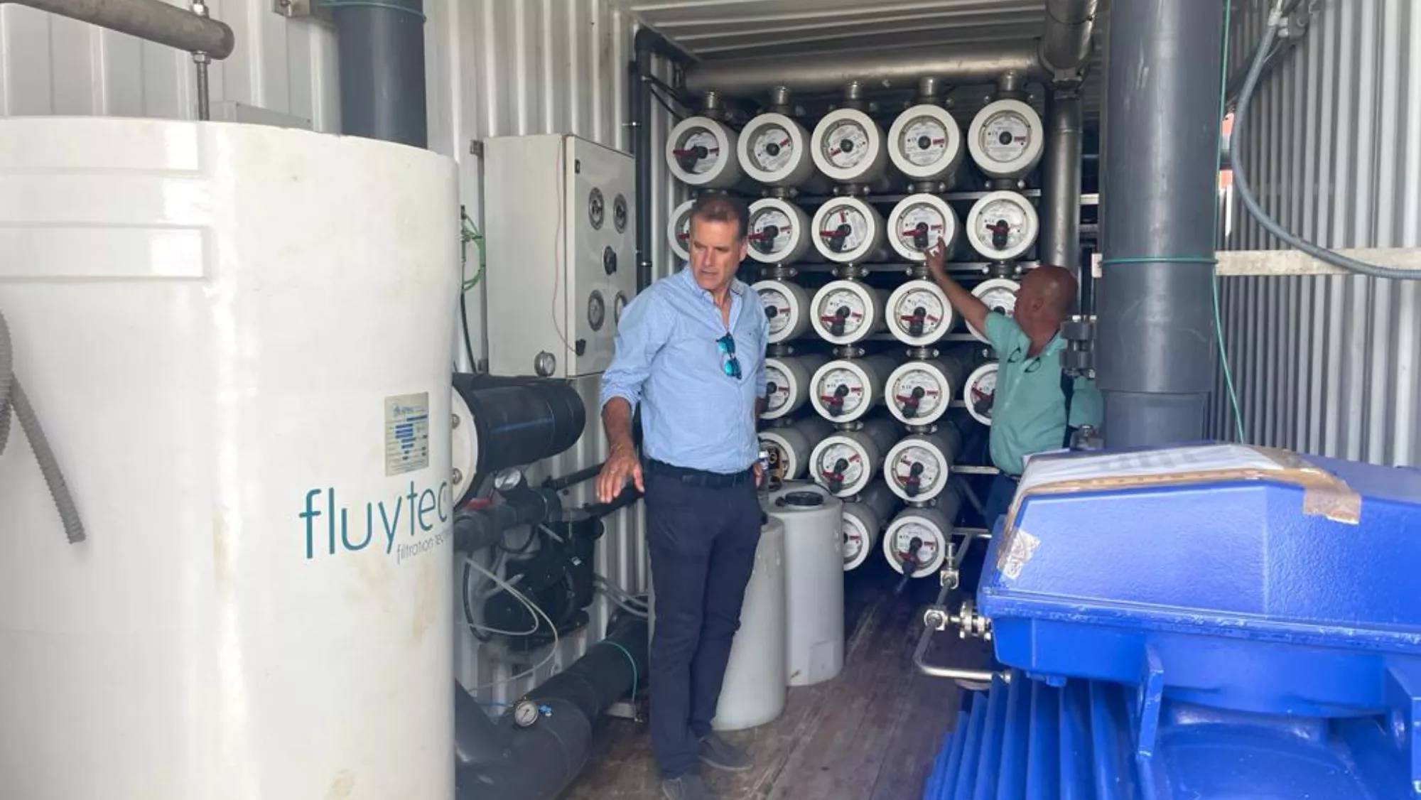 El consejero de Aguas de Lanzarote, Domingo Cejas, visitó el emplazamiento junto a los técnicos de la Dirección General de Aguas del Gobierno de Canarias/ CABILDO DE LANZAROTE