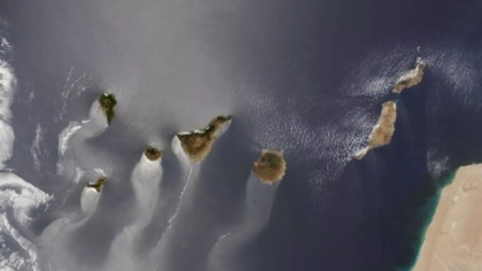 Imagen de Canarias tomada desde el satélite. / EUROPA PRESS