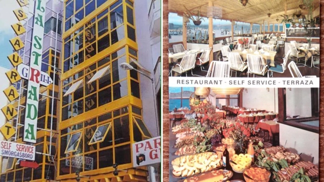 Imagen del interior y exterior del buffet La Strada / MONTAJE AH - REDES
