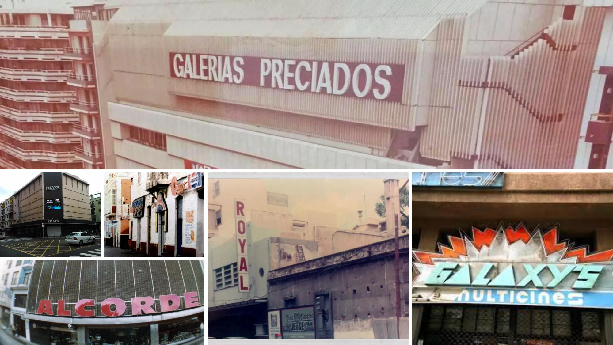 Fachadas de algunos de los establecimientos más emblemáticos de Las Palmas de Gran Canaria / MONTAJE AH 